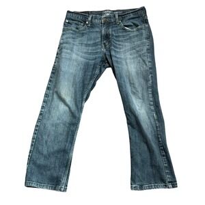 LEVI'S Women's 10 Short Signature‎ Gold Straight Leg Mid Rise Denim Blue Jeans